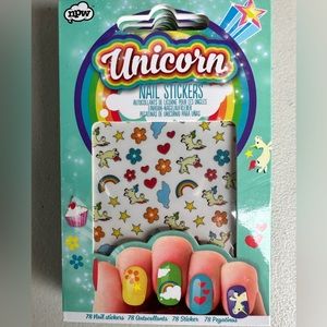Unicorn -Magical Nails Stickers for Kids Fun Gift Play *NEW 78 Stickers